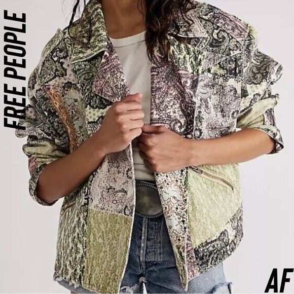 FREE PEOPLE NADIA MOTO JACKET SMALL - Picture 4 of 10